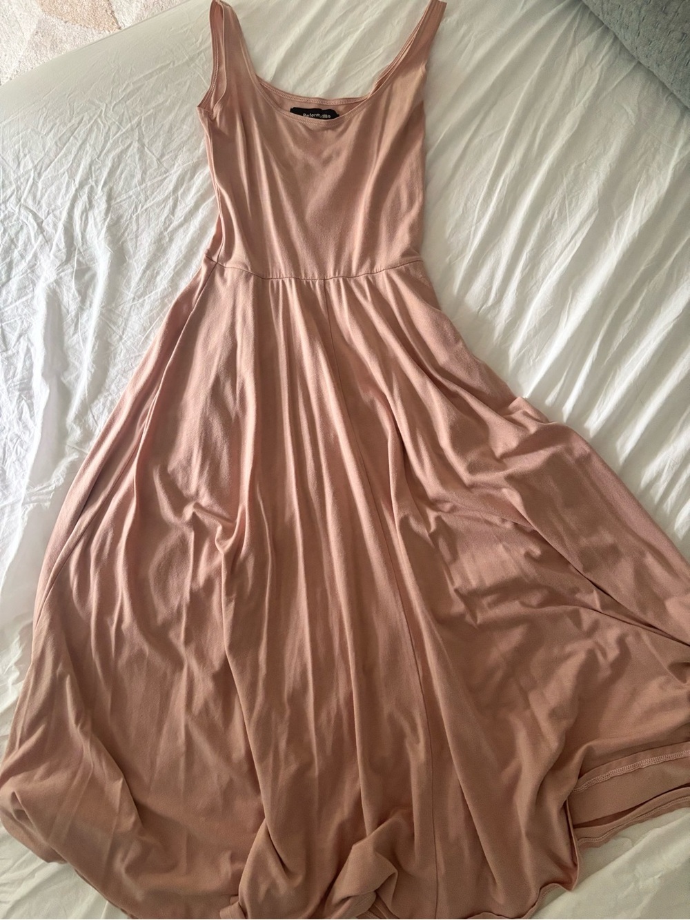 Reformation Rou Knit Maxi Dress in Dusty Rose